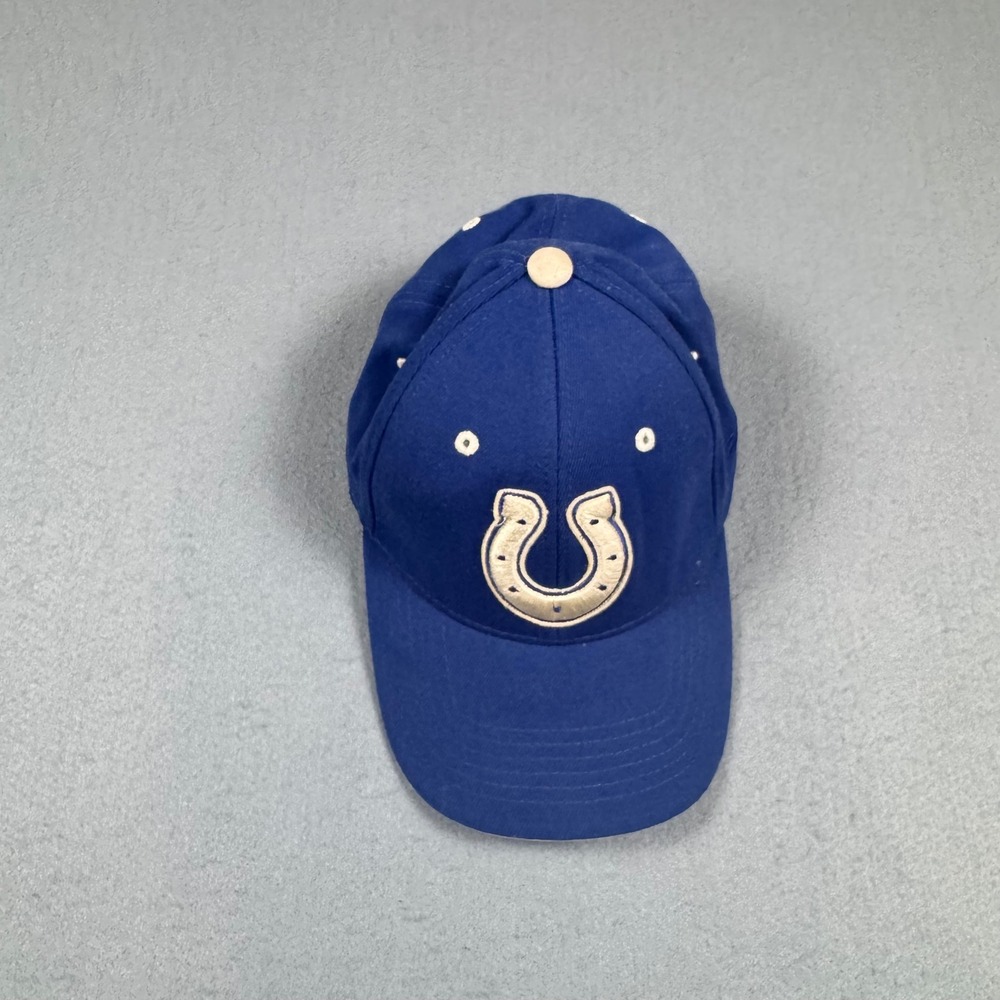 Reebok Indianapolis Colts Hat Mens L/XL Blue Embroidered Y2K Stretch Fit Cap NFL